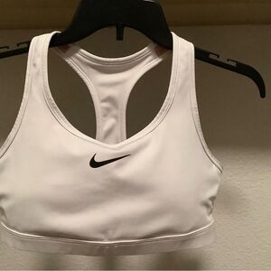 Nike Women's White and Black Sports Bra